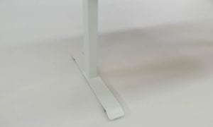 white desk leg