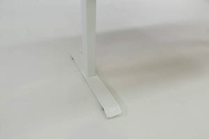 white stand desk frame