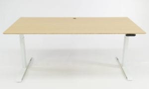 large bamboo wooden desktop with white frame
