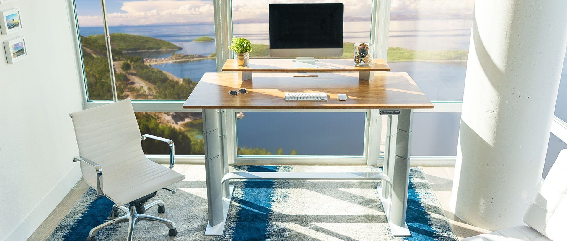 home office with bay view