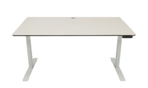 large whitewash desk with white legs