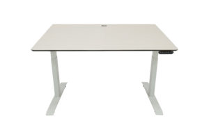 small whitewash desk with white frame