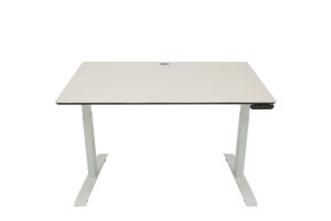 adjustable whitewash desk with white frame