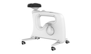 side view of desk exercise bike
