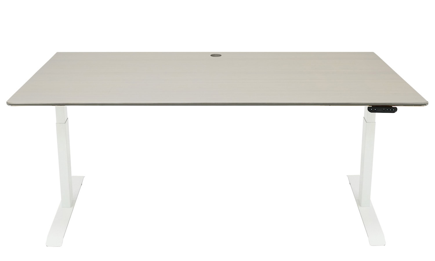 whitewash standing desk with white frame