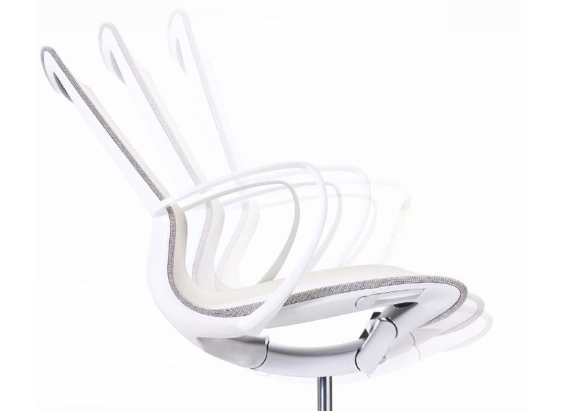 white reclining office chair